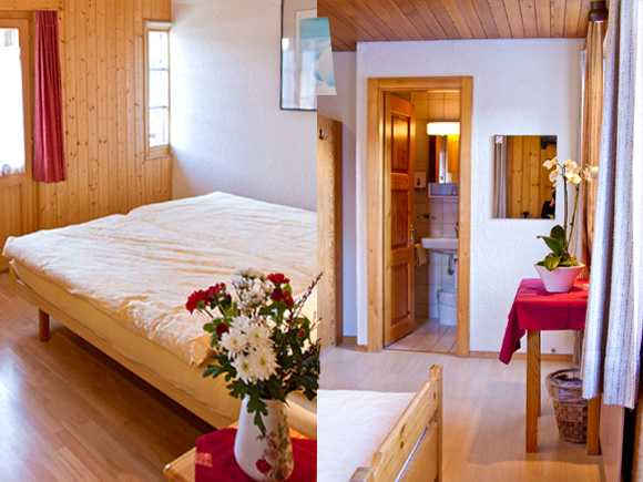 Les chambres à l'Hôtel de Moiry